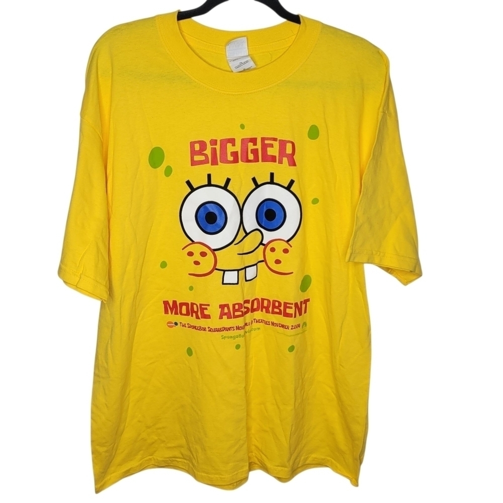 Vintage Y2K Spongebob Squarepants Movie Promo 2004 Graphic T-Shirt Size XL